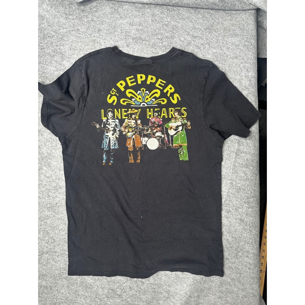 The Beatles Junk Food Sgt Peppers Lonely Hearts Club Band Shirt Mens Small Black